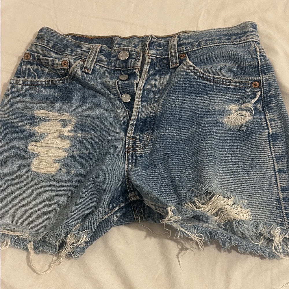 Levi's Blue Distressed vintage Jean Shorts